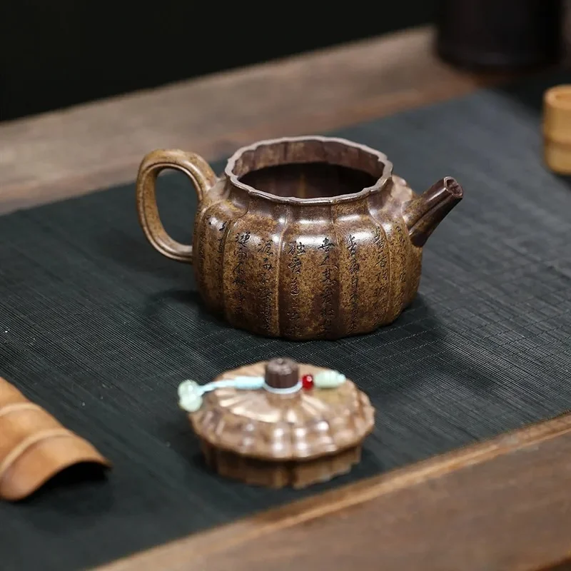 Tradition Yixing Purple Clay Teapot Household Handmade Lotus Tea Pot Chinese Beauty Tea Infuser Kettle Zisha Teaware