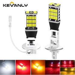 2PCS H1 LED H3 LED Car Lamps Fog Lights LED Fog Headlight Bulbs 6000K White Auto Fog Lamp Day Running Light WHITE/AMBER/RED