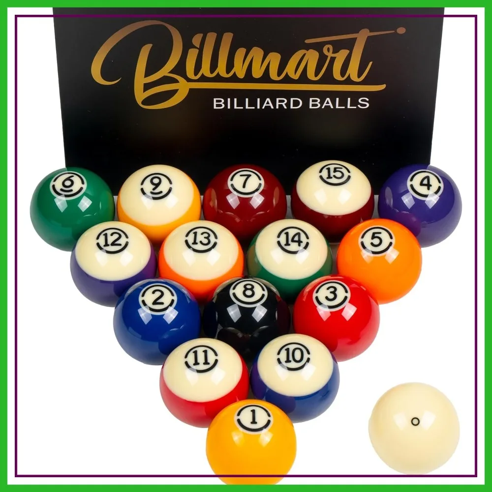 

2-1/4" Regulation Size 16 Pool Balls Set - Premium Billiard Accessories