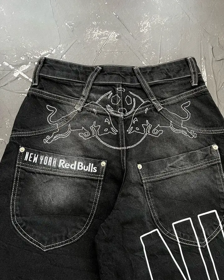 Shorts bordados padrão para homens, Y2K Streetwear, calças Hip Hop moletom Harajuku, calças de ginástica de basquete, punk retrô, verão, novo