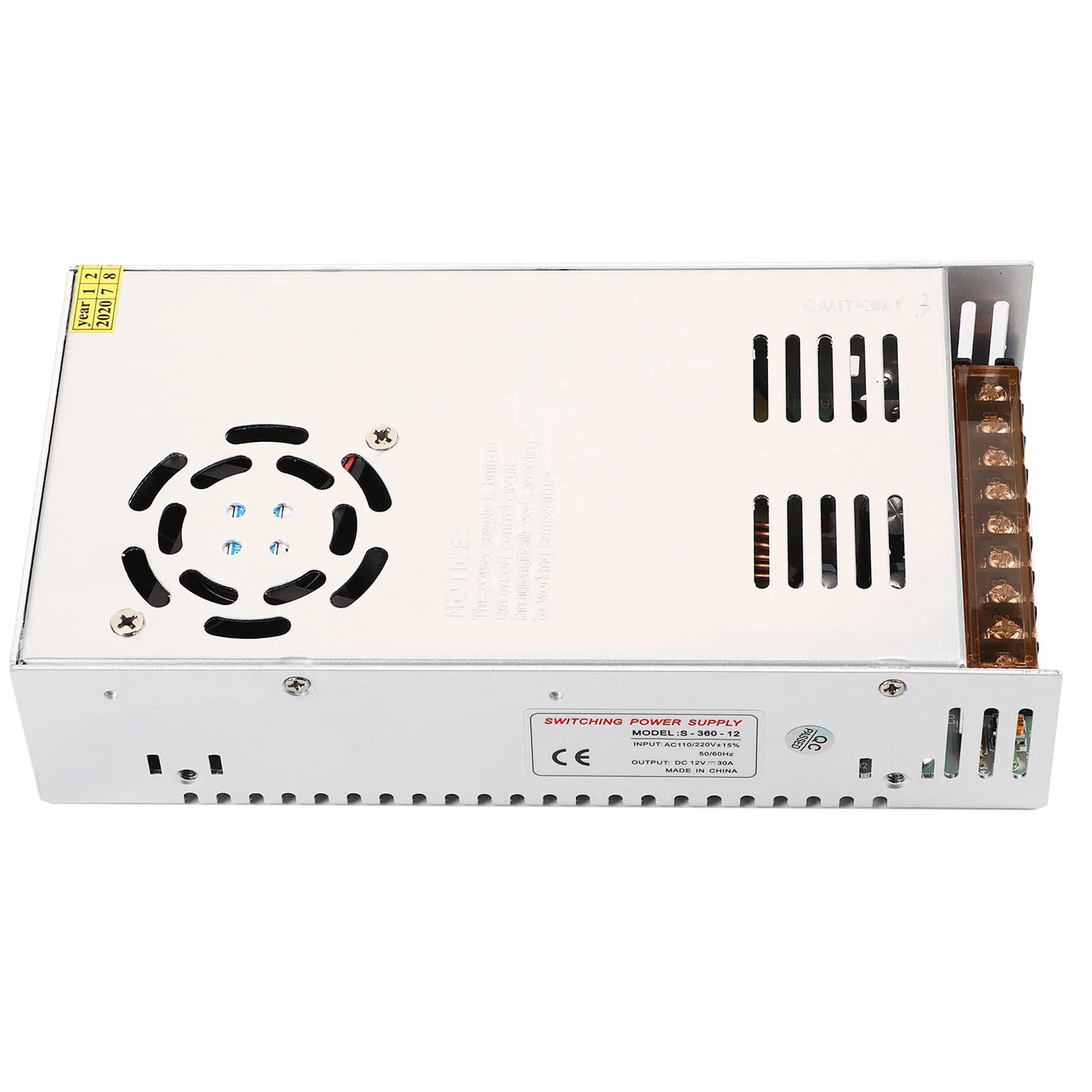 12V 30A  Regulated Switching Type Power Supply with Temperature Control for LED Strip Regulated Power Supply