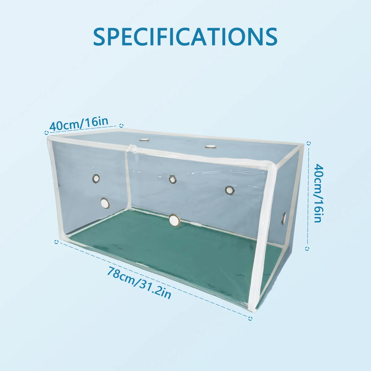 

Large-scale mushroom growing kit, mushroom growth tent with air-calming chamber, high visibility and tear resistance, smoke hood