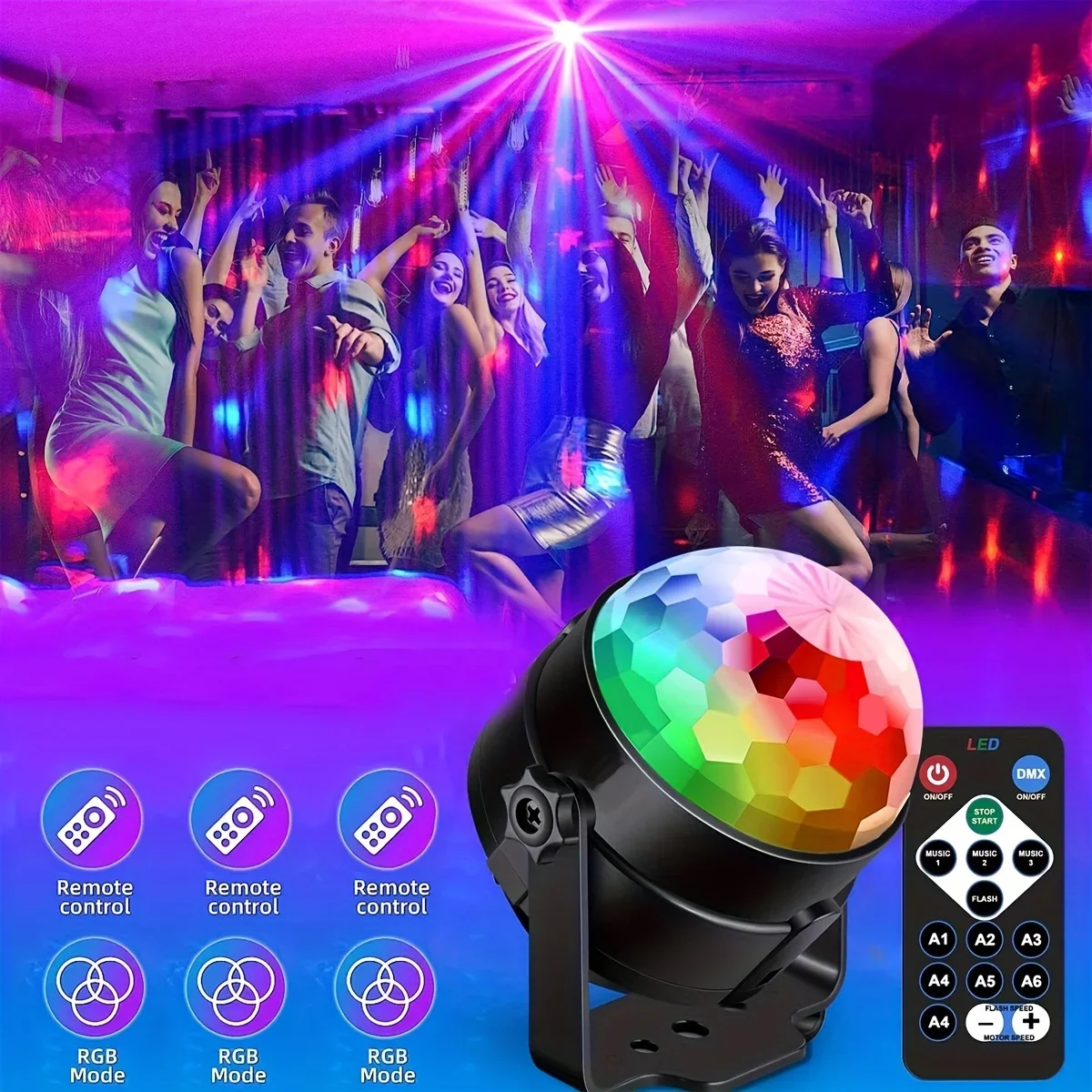 USB Color Changing Magic Ball Light Rotating Night Light Mood Lamp for Bedroom Party Valentine Christmas Gift Home Bar Lighting