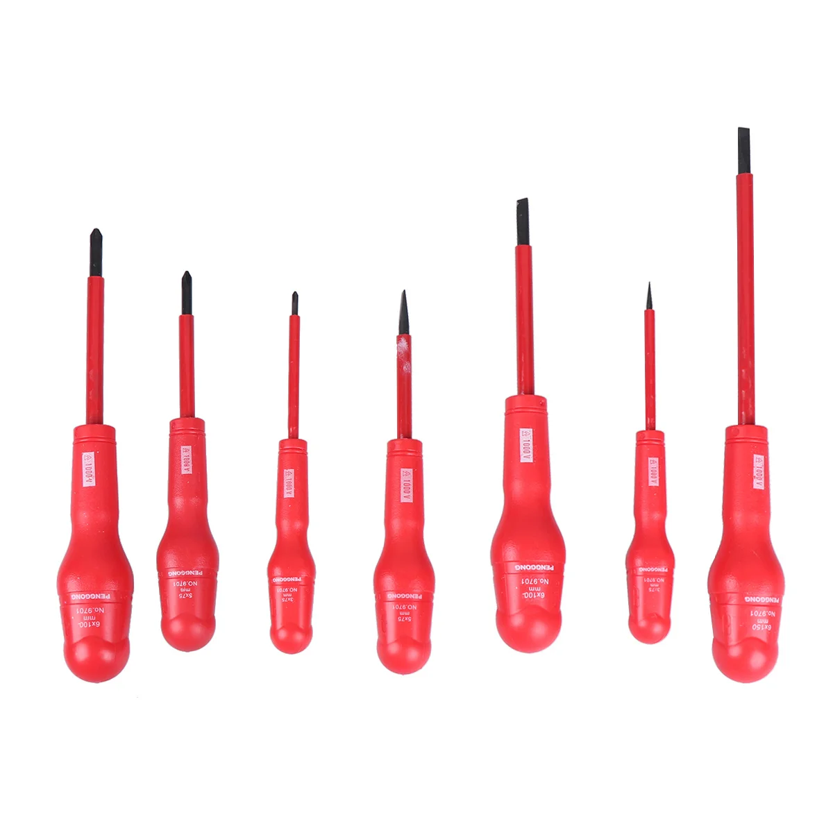 

7Pcs Screwdriver Set Insulated Handles Comfort Grip Lightweight Portable Multi Function Hand Tool for Precision Mechanical Jobs