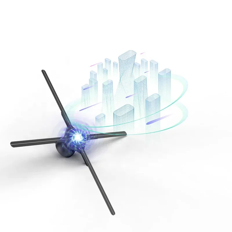 2023 65CM WiFi iOS Android outdoor holographic display fan 3D hologram lamp