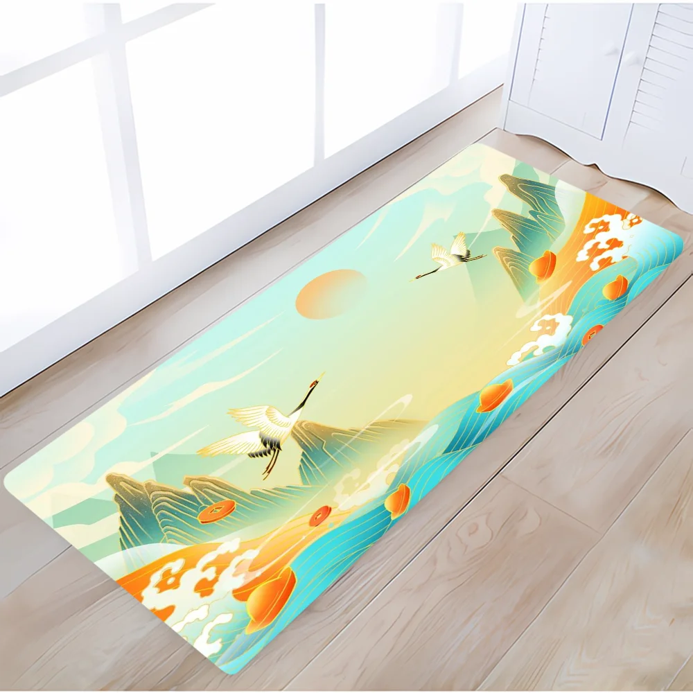 National Trend Crane Doormat Outdoor Mat for Hallway on the Floor Carpets Bedrooom Carpet Welcome Offers Bedroom Rug Customized