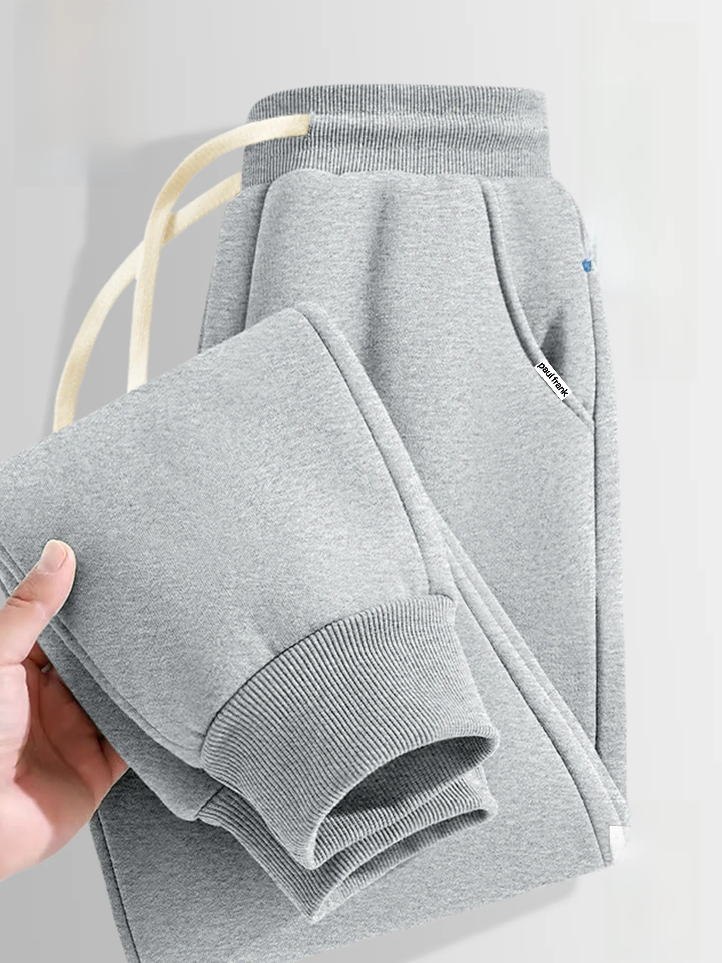 

Мужские повседневные брюки American Sle, весенние, свободного кроя, спортивные, из льна, плотные, с манжетами, в стиле джоггеры