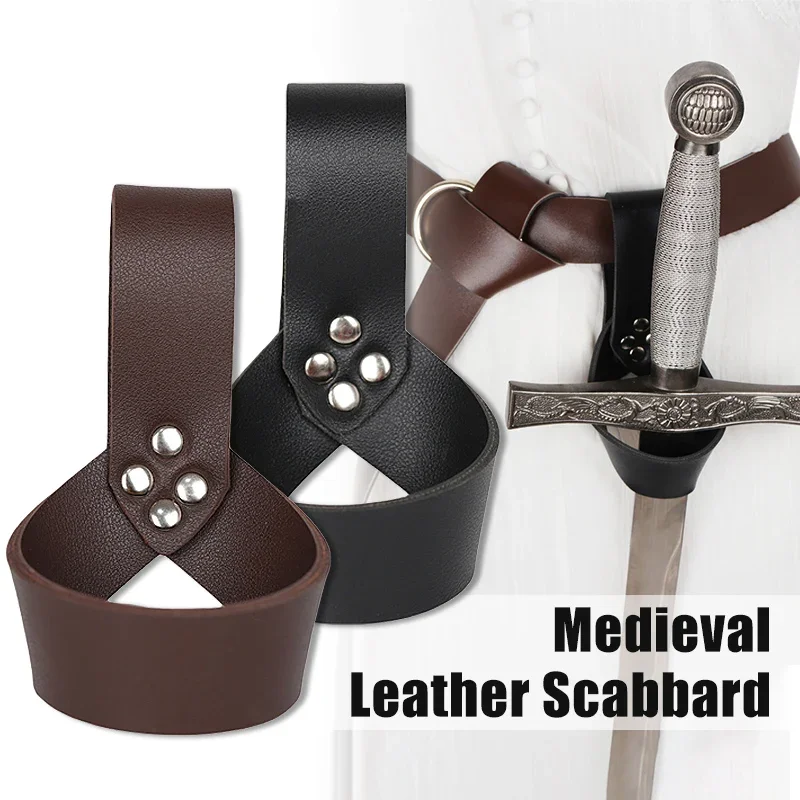 Medieval Warrior Knight Sword Sheath Cutlass Retro Scabbard Holder Dagger Rapier Celtic Saber Sheath Ring Scabbard Pirate