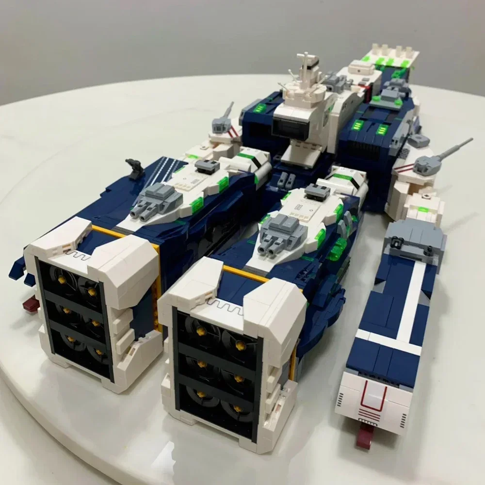 Technische Serie Ruimtevaartuig SDF-1 Macross Bouwstenen 2in1 Robot Slagschip Model Bricks Speelgoed Voor Jongen Verjaardagscadeau MOC