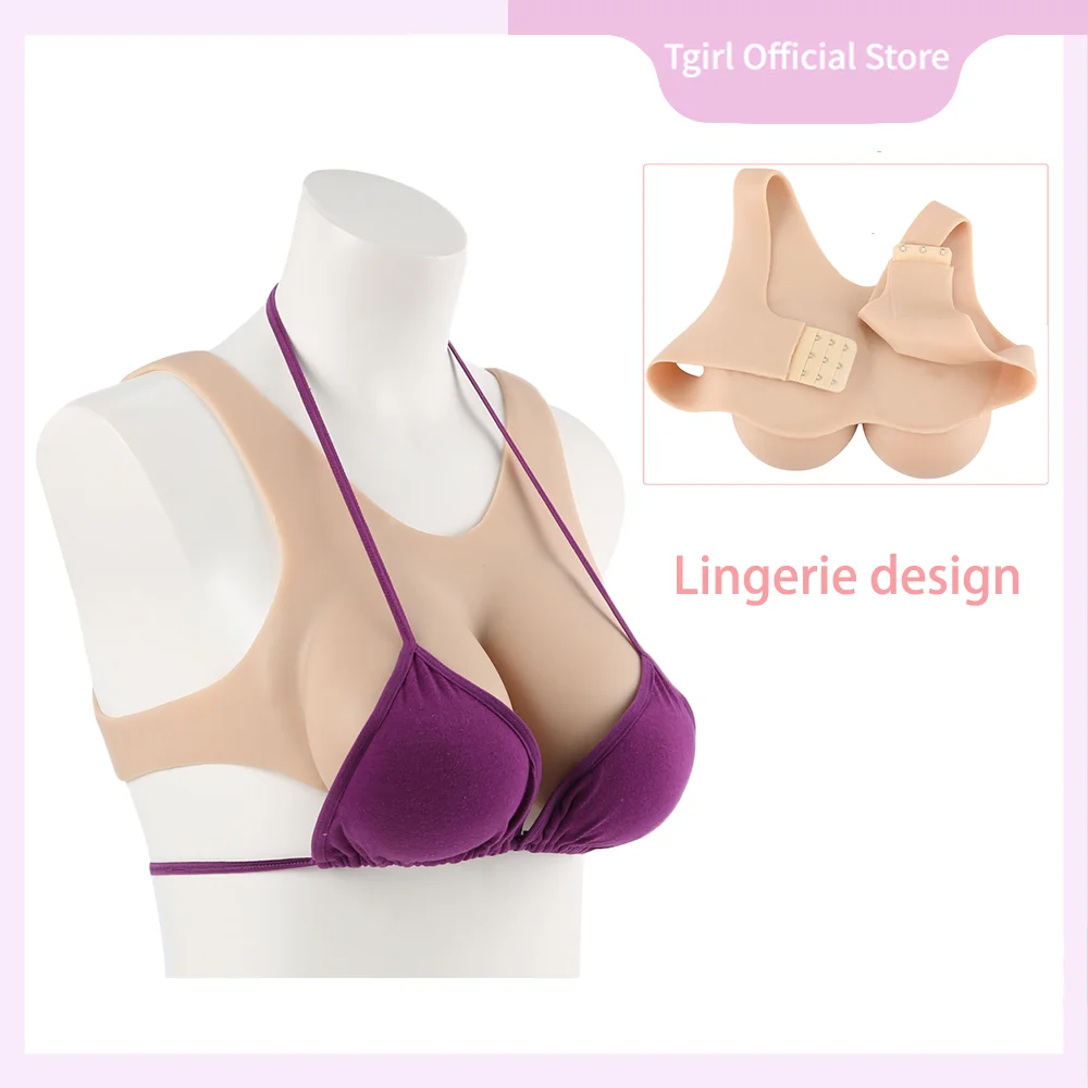 Tgirl Big Breast Bra Design Cospaly Silicone Fake Tits Easy Wear Realistic Breast Form for Drag Queen Crossdresser Transgender