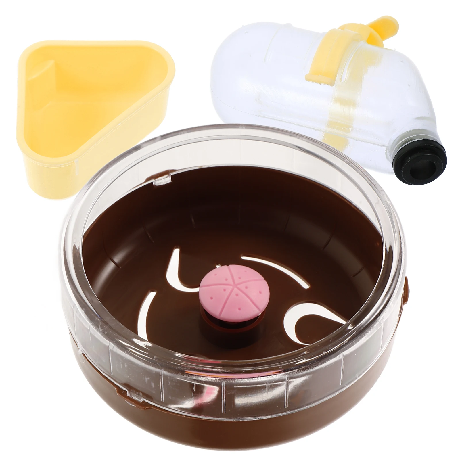

1 set Running Wheel Food Box Water Drinker Bowls Small Animal Accessories Guinea Pet Cage Supplies Reusable ABS