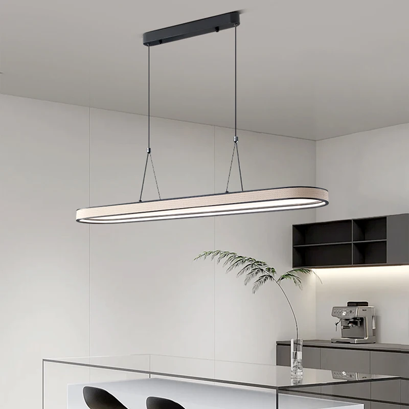 Modern Pendant Lamp Long Chandelier Lordic Design Leather Lights For Dining Table Office Cafe Bedrooms Decorations Kitchen
