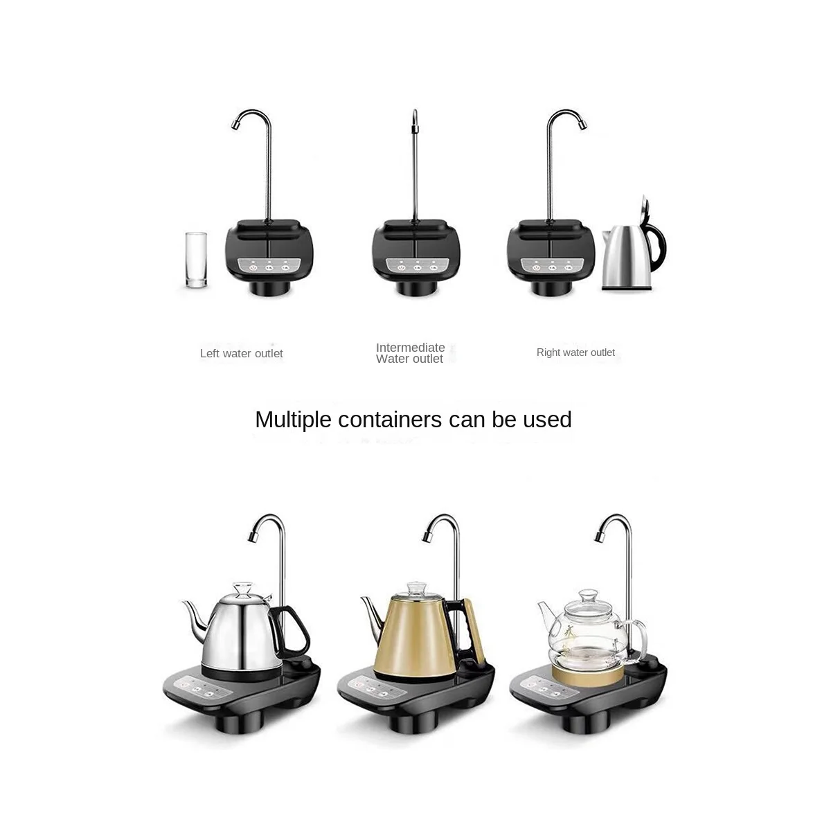 Electric Water Pump Automatic Water Bottle Dispenser Rechargeable Water Pump Dispenser with Stand Water Dispenser-ABLM