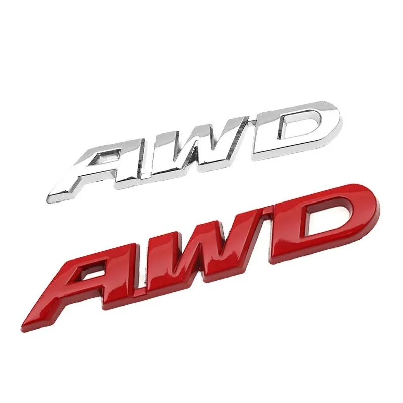 3D Metal AWD Logo Emblem Sticker 4WD Badge Decal Logo For VW Toyota RAV4 Honda Civic CRV Ford Buick Opel GMC Mazda SUV Off Road