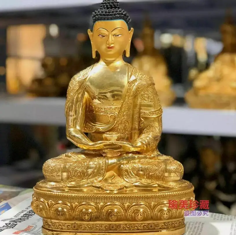 

12" 30cm Genuine Bronze Sakyamuni Buda Statue Amitabha Buddha Statues