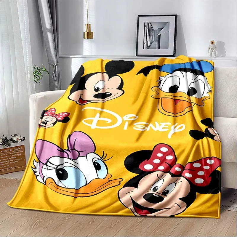 7 Sizes Warm Soft Blanket Disney Donald Duck  Blanket Fluffy Lavash Wool Sofa Plaid Plush Bedspread Throw Blanket for Sofa Bed