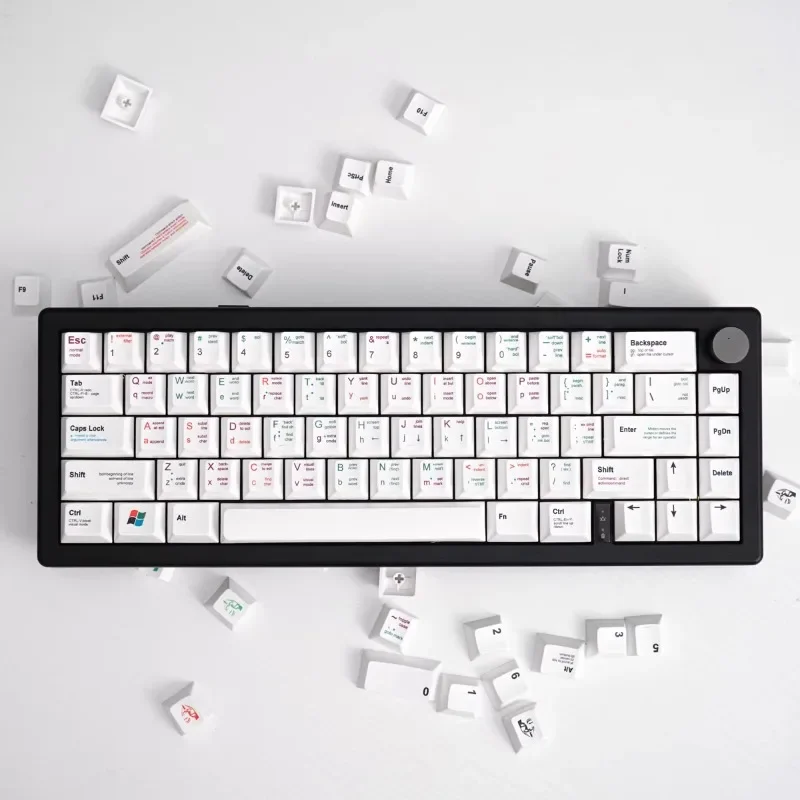 

139 Keys Cherry Profile Programmer Style Keycaps Minimalist White PBT Keycap for MX Switch Mechanical Keyboard DIY Custom GK61