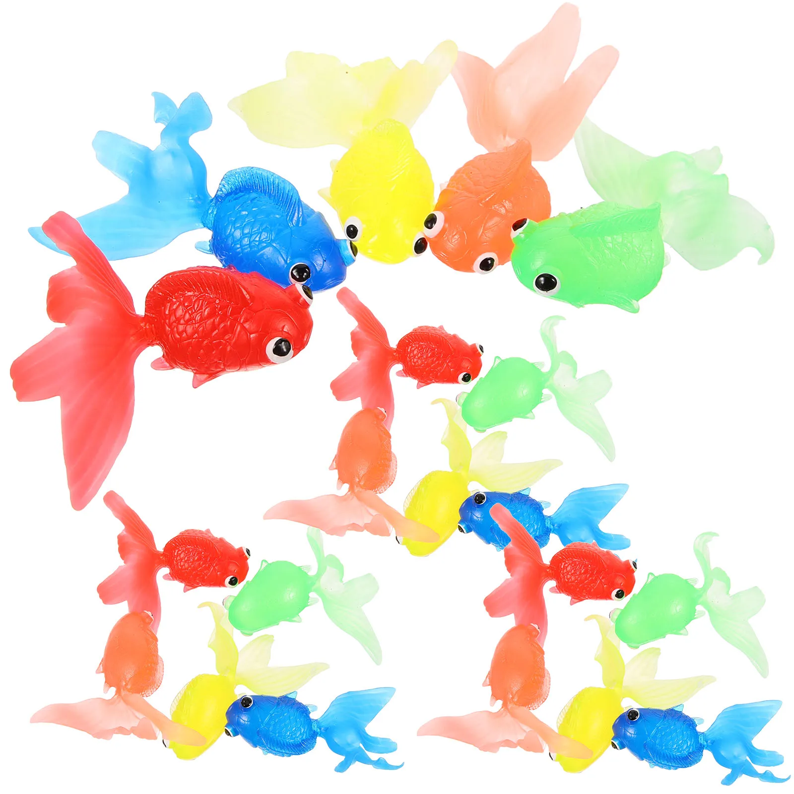 20 stücke Realistische Weiche TPR Goldfisch ornamente Simulation Goldfisch für Kinder Dekoration Aquarium Tank Heimtierbedarf Fisch Spielzeug