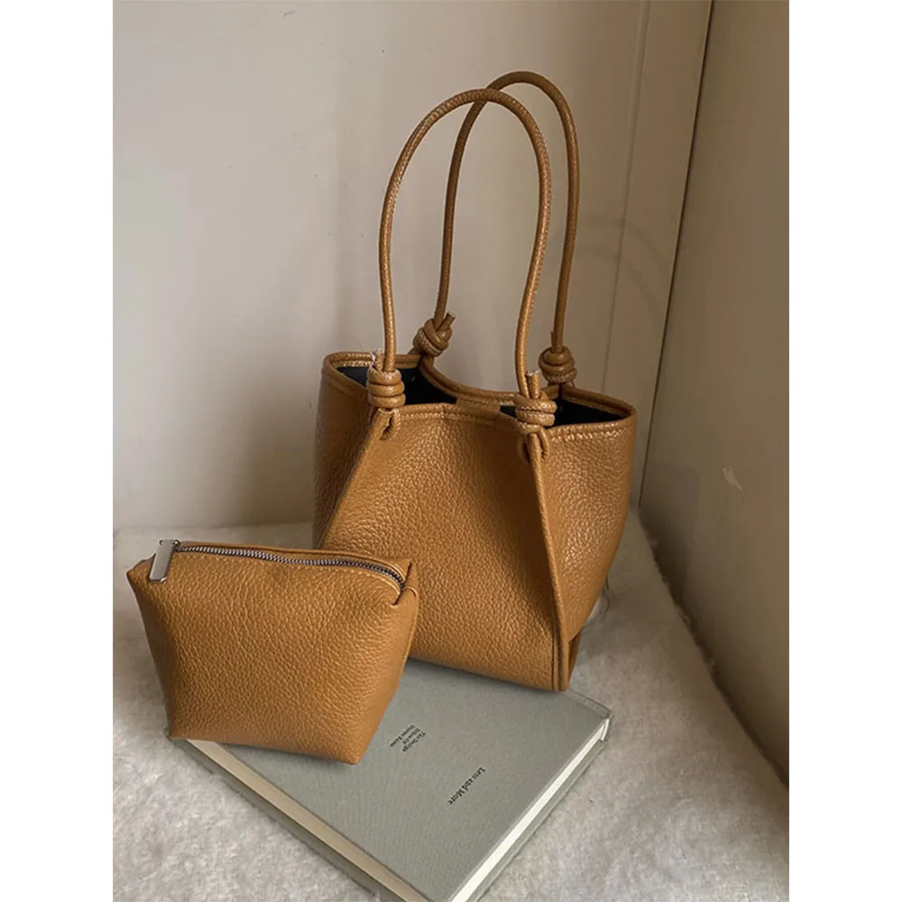

Textured Women Tote Bags Solid Pu Leather Square Large Capacity Shoulder Bags Female All-match Shopping Composite Bags Handbags