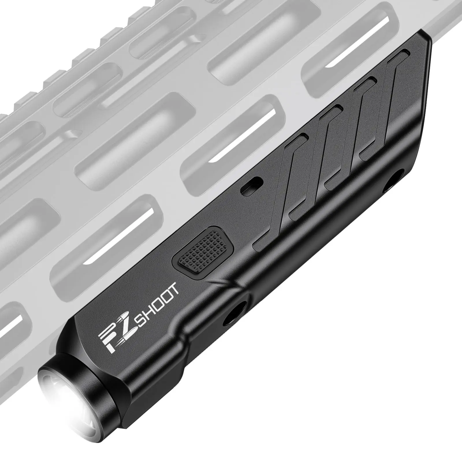MidTen Tactical Flashlight 1700 Lumens For Rifle With Strobe Mode Fit M-Rail and Picatinny RailRifle Magnetic Rechargeable