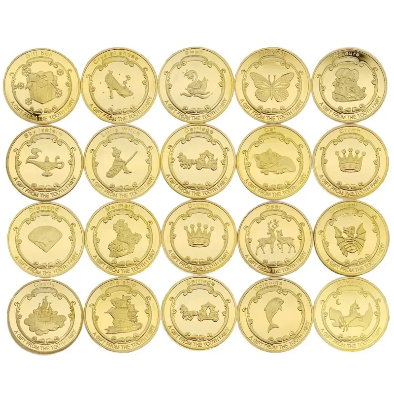 

Сувенирная монета в виде Феи зубов, позолоченные памятные монеты, креативный подарок для детей с замечательными зубами, заметка о росте, домашний декор, 30 мм, все по 99 рублей, Бесплатный транспорт