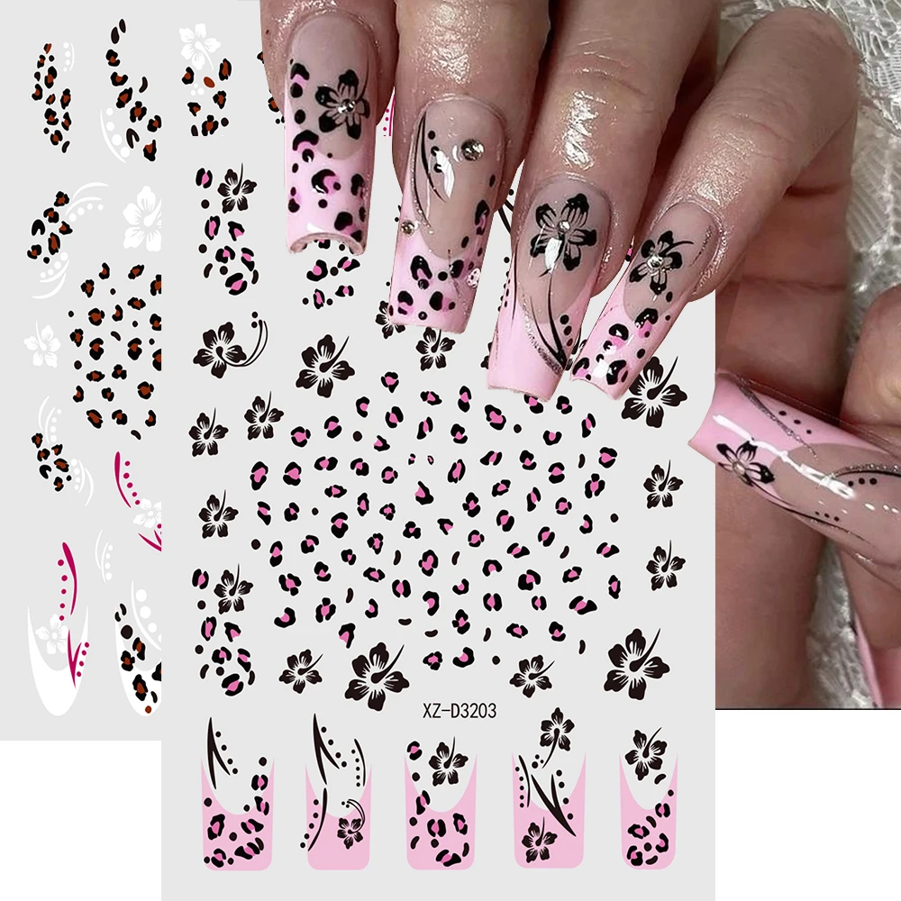 2-шт-3d-французский-леопардовый-принт-цветок-гибискуса-наклейки-для-дизайна-ногтей-новый-y2k-сексуальный-розовый-французский-леопардовый-бант-наклейки-для-ногтей-осенний-маникюр