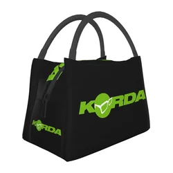 Korda Fishing Logo Lunch Bags Insulated Bento Box Resuable Lunch Tote Picnic Bags Cooler Thermal Bag for Woman Kids Travel