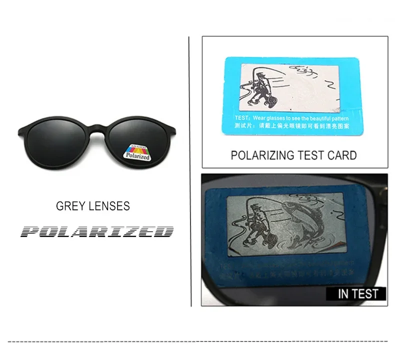 Magnet Clip Sonnenbrillen Und Brillen Set Myopie-0,5 Zu-10 Männer Frauen Mode Runde Rahmen Kurzsichtig Brille f232 – Detail 9