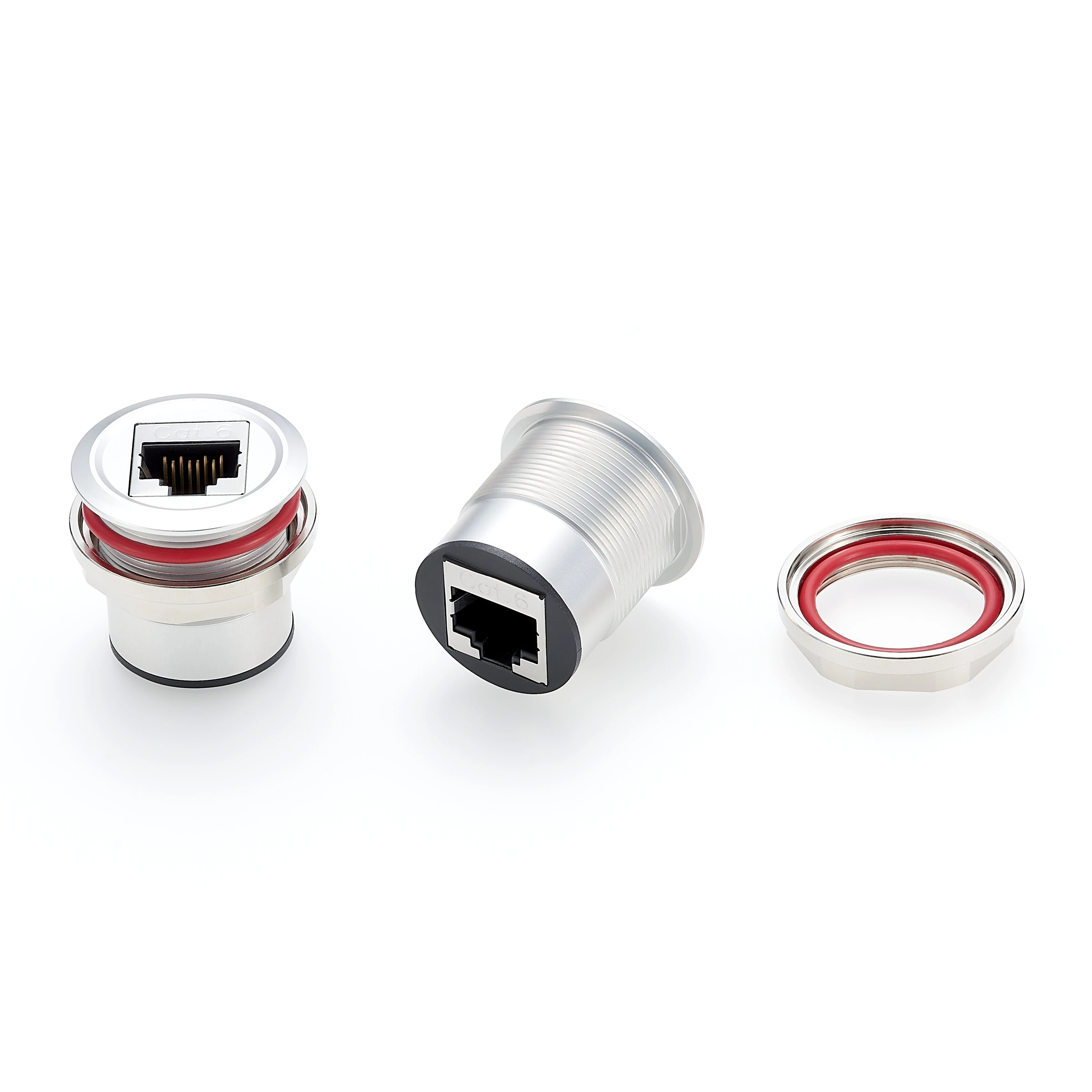 

RJ45 8P8C Flush Panel Mount Connector 1Gbps CAT6 Ethernet Female to Female LAN Network Pass Through Coupler Bulkhead Socket