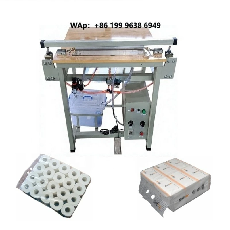Semi-Automatic Pneumatic Plastic Bag Film Beverage Sealing Machine Cold/Heat Sealing Bearing Core Cartons 1 Year Warranty