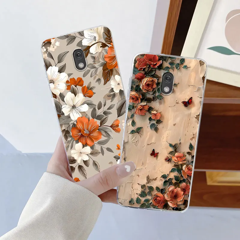 For Nokia 215 220 235 4G 2024 Case Luxury Phone Case For Nokia215 4G 2024 Butterfly Flower Clear Soft Silicone Protective Cover