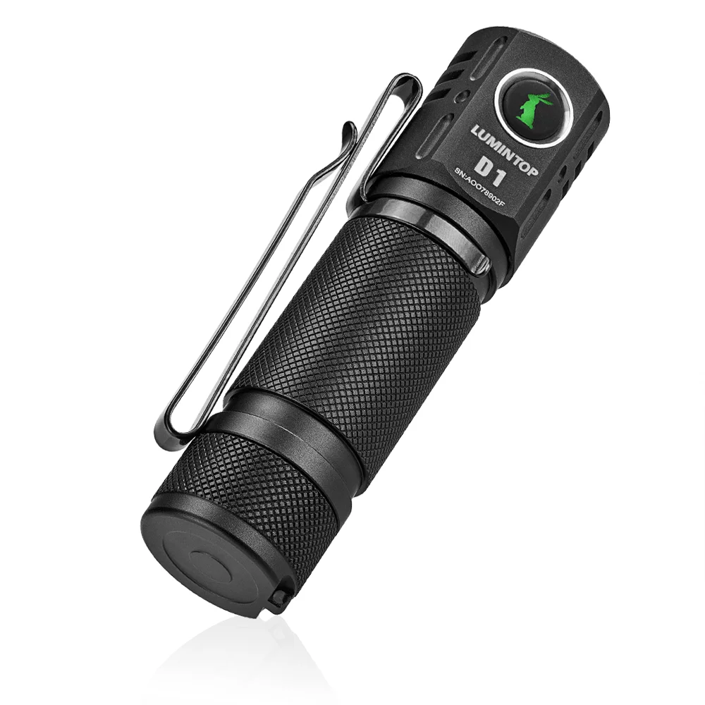 Outdoor Lighting EDC Flashlight Everyday Carry Aluminum LED Torch Self Defense Powerful Light 18650 Battery D1