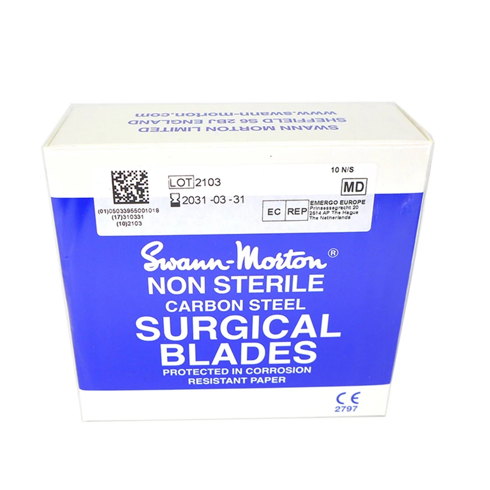 Imagem -06 - Swann Morton Lâmina Cirúrgica Aço Carbono Usado para a Cor do Carro Mudar Filme Pano de Corte Faça Você Mesmo Repair Knife Kit 18 23 26 10 Pcs