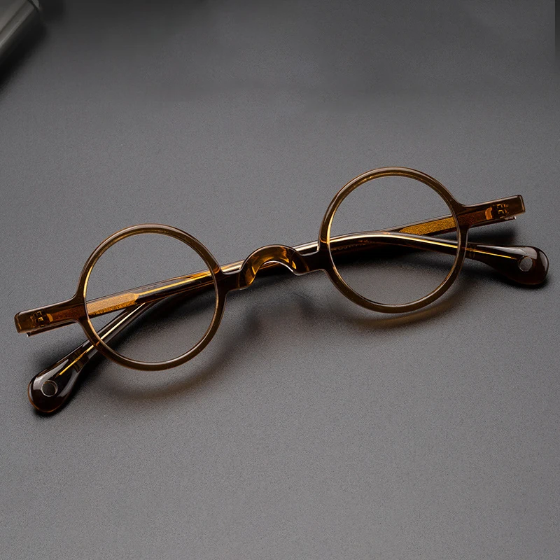 Cubojue Small Round Reading Glasses Male Women +125 175 150 100 250 225 275 35mm Circle Eyeglasses Frames for Prescription