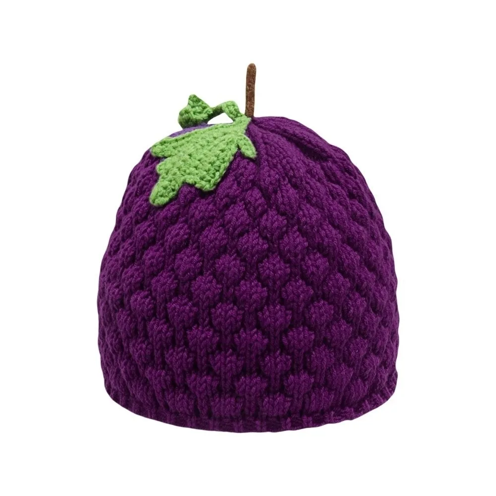 

Lemon Creative Knitted Fruit Hat Playful Thick Strawberry Pullover Cap Soft Funny Pineapple Beanie Skiing