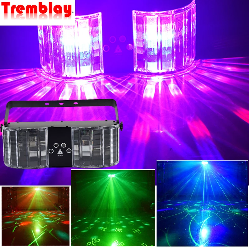 

Double Mirror Laser Projector Special Effects Stage Holiday Lights DMX Controller LED Mixed Flashing RGB Colorful For Party
