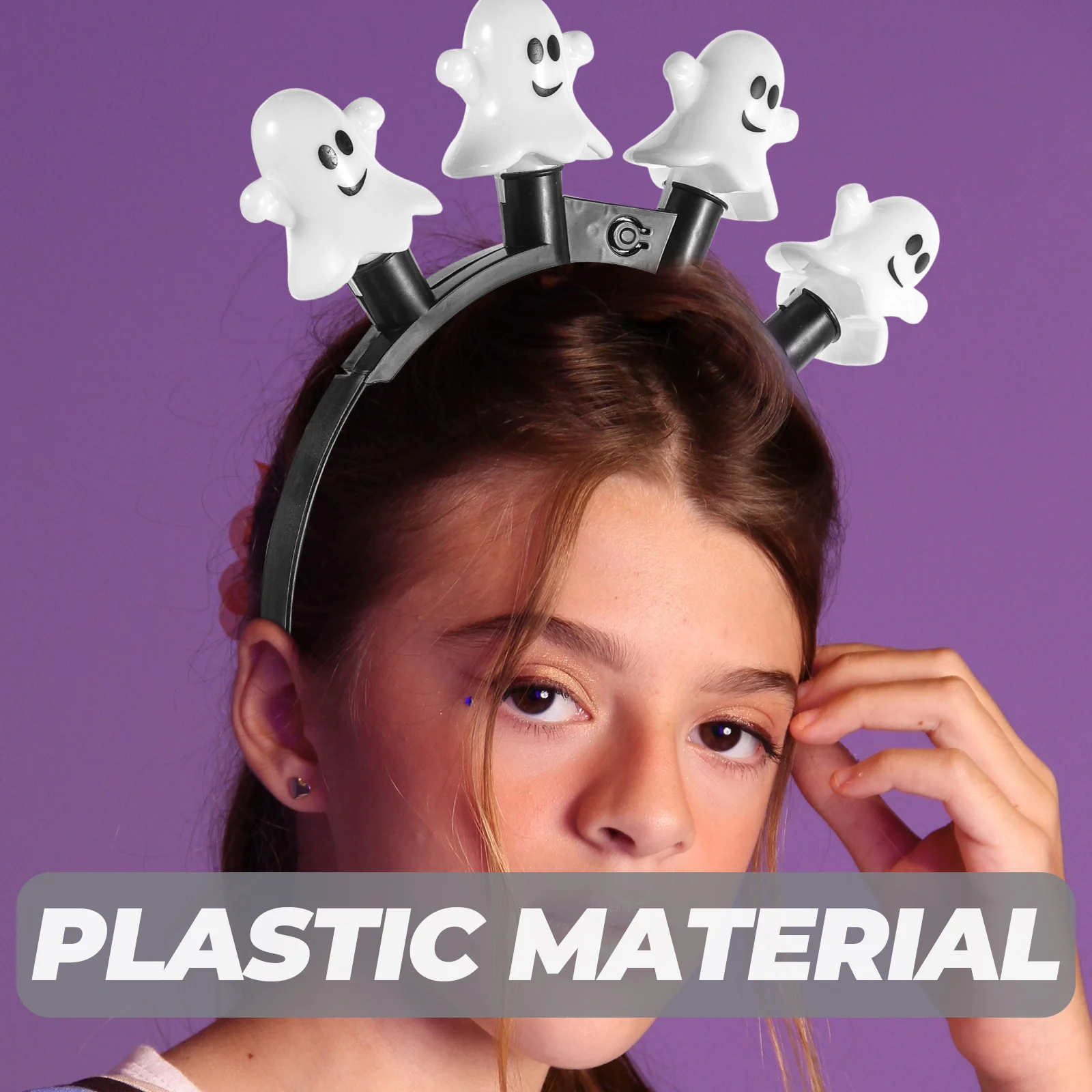 

Светодиодная повязка на голову, аксессуар для волос с призраком на Хэллоуин, светящийся праздничный костюм для вечеринки, светящийся головной убор для женщин и мужчин