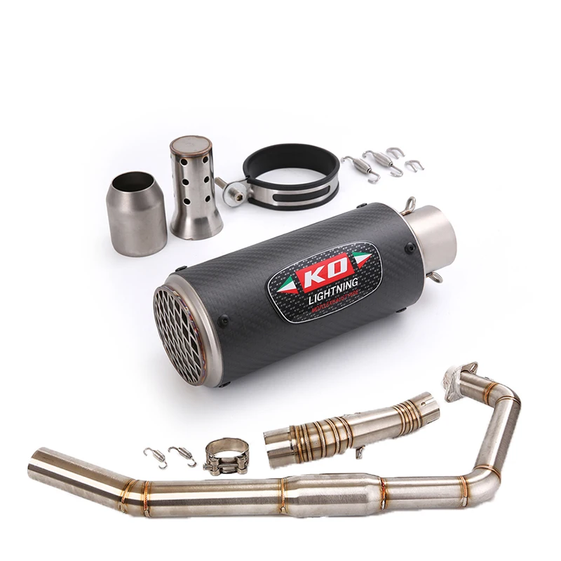 

51MM Motorcycle Exhaust Escape System Slip-On Modified Stainless Steel Link Pipe Muffler DB Killer For HONDA CBR300 CB300F