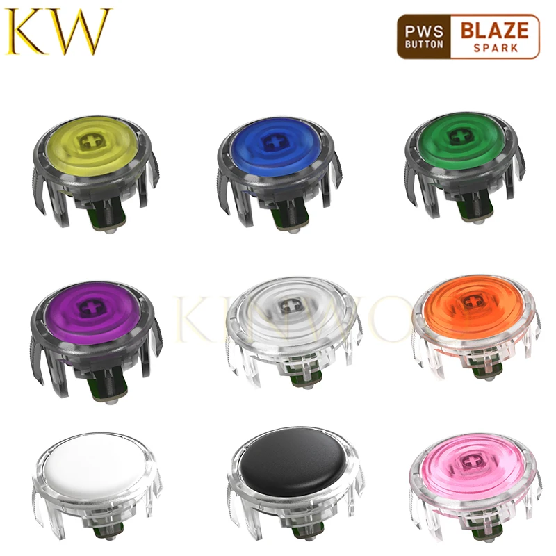 ورشة عمل فاسق أصلية جديدة PWS الحريق زر شرارة لا كتم microswitch 24mm30mm لـ Hitbox Arcade لتقوم بها بنفسك خزانة بناء آلة MAME #4