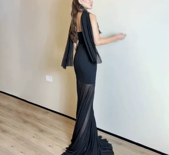 Robe en maille pour sac à dos, couleur unie, sans manches, sans bretelles, nouvelle collection automne 2025