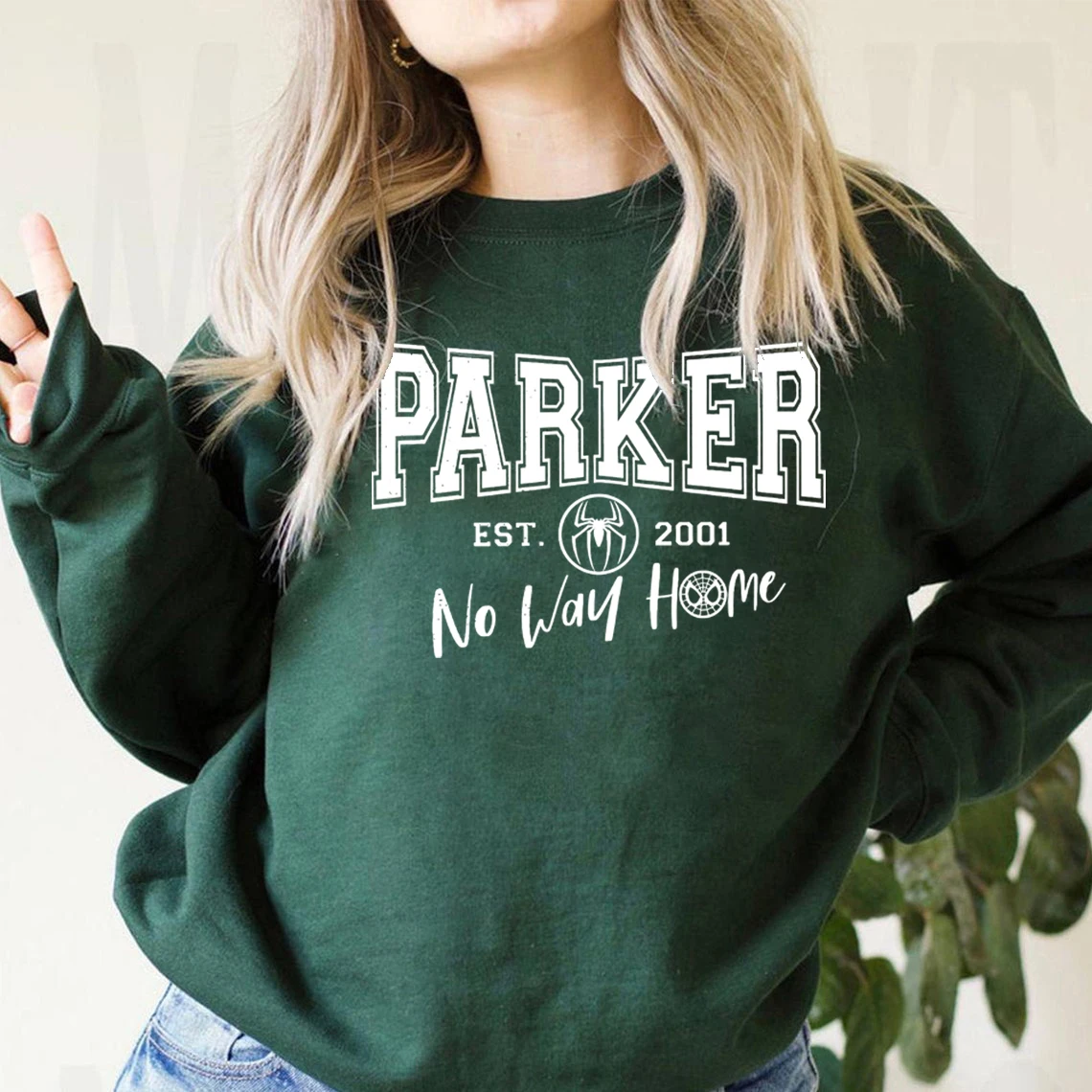 No Way Home Superhero Sweatshirt Parker Est 2001 Stark Industries Peter Parker Hoodie Vintage Tom Holland Crewneck Sweatshirts