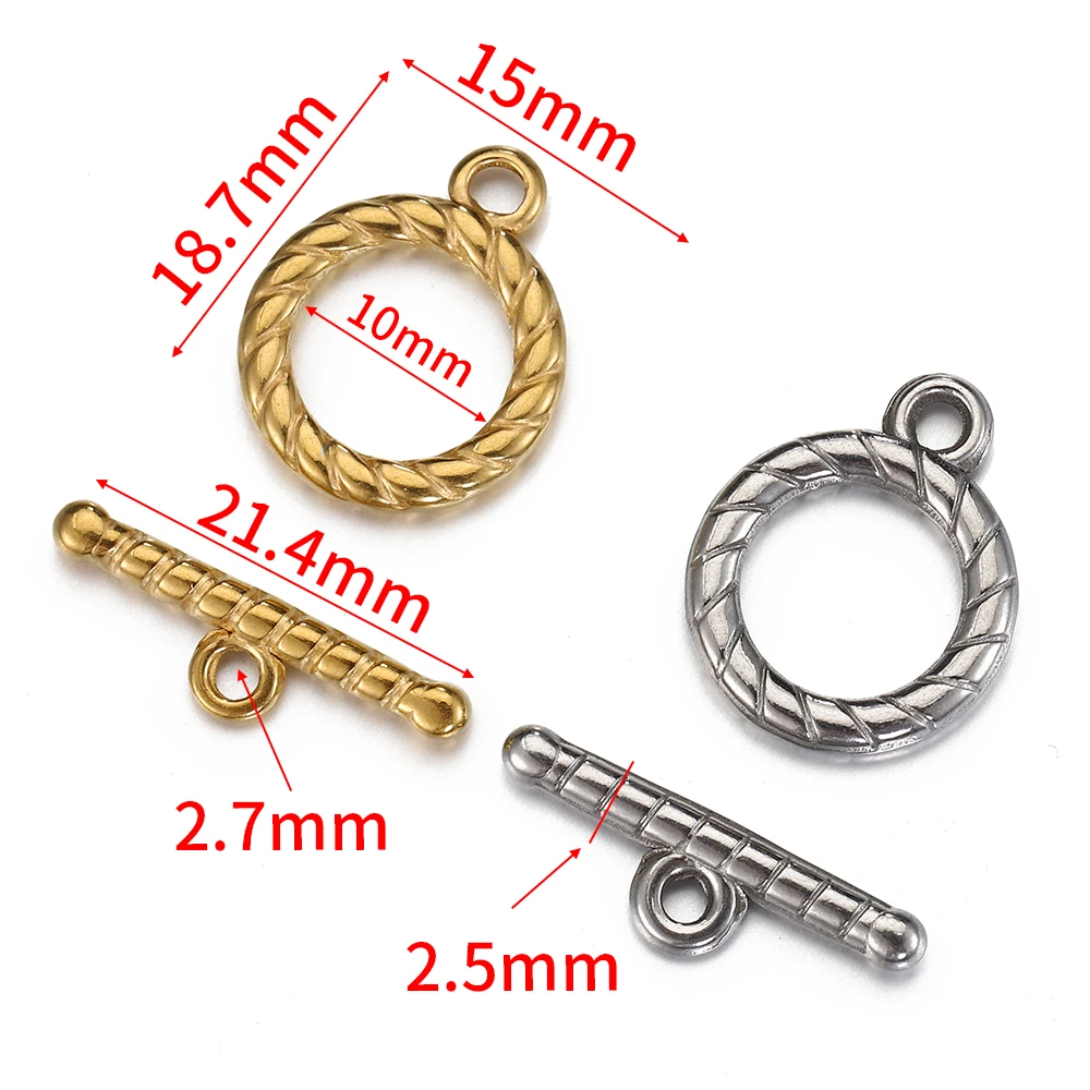 4Sets Rvs Ot Slotje Rechthoek Ot Connectors Voor Sieraden Maken Diy Ketting Armbanden Haken Levert