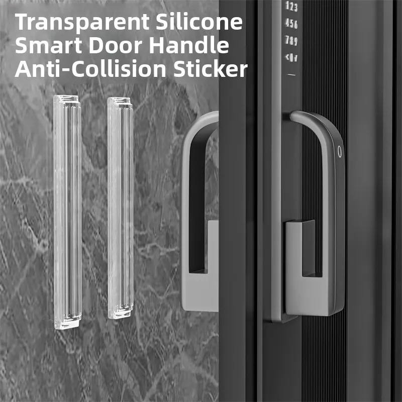 

Silicone Door Handle Anti-Collision Tool Transparent Entrance Door Impact Absorption Strip Fridge Door Anti-Collision Pad