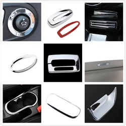 ABS Car Interior Accessories for Ford Ecosport 2013 - 2017 Water Cup Frame Gear Panel Sticker Knob Trim Cover Seqins Stickers