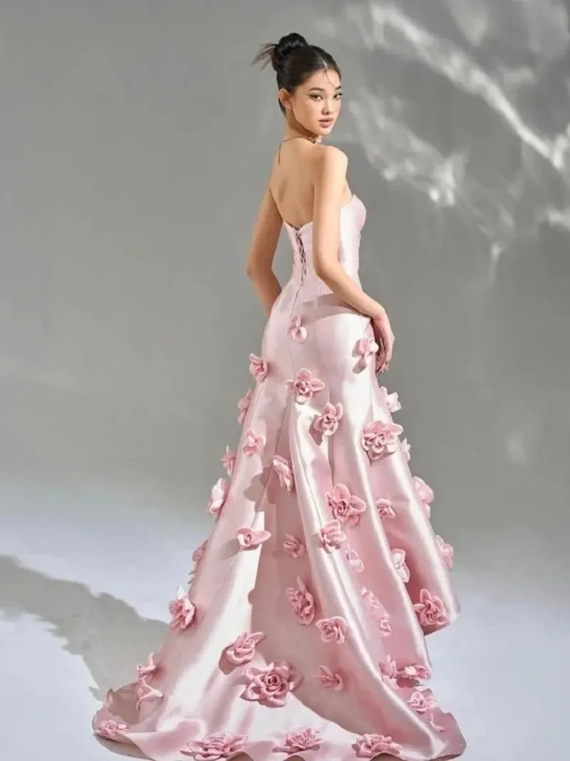 Elegante Vintage Sweet Flowers Mermaid Sexy Backless personalizzato Formal muslimatexags raffica SY-015