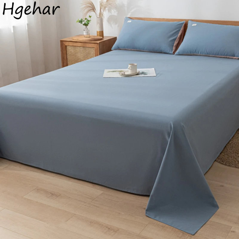 Bed Sheets Solid Flat Non-slip Comfortable Twin Queen Full Size Mattress Cover Durable Breathable Tender Universal Bedspread