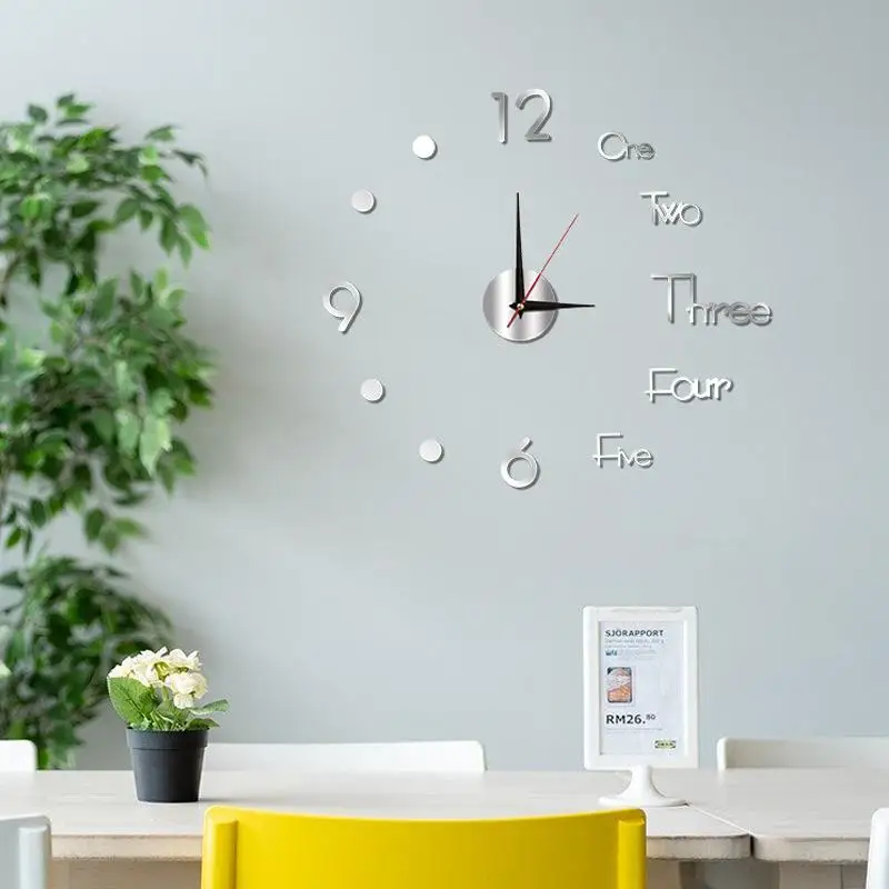 Luminous DIY Wall Clock Glow In The Dark Silent Non Ticking Perfect For Home Office Wall Decor