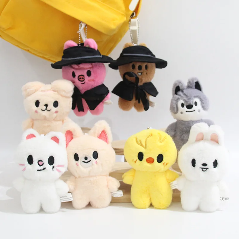 

-*SKZOO Plush Toys 10cm Stray Kids Plush Wolf Chan Cartoon Stuffed Animal Plushies Doll Kawaii Companion for Kid Adult Fans Gift