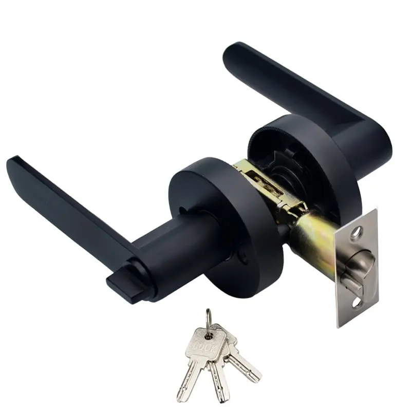 

Дверной замок FYBL из цинкового сплава для межкомнатных дверей, бесшумный, с внешней ручкой под ключ, цилиндр 60 мм - матовое серебро