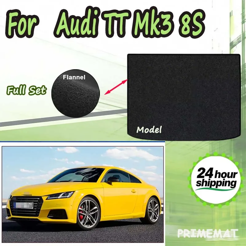 

ECOAUTO Car Trunk Mats For Audi TT Mk3 8S FV 4 Seats 2015~2023 Boot Cargo Liner Tray Rear Trunk Luggage Carpet Pads